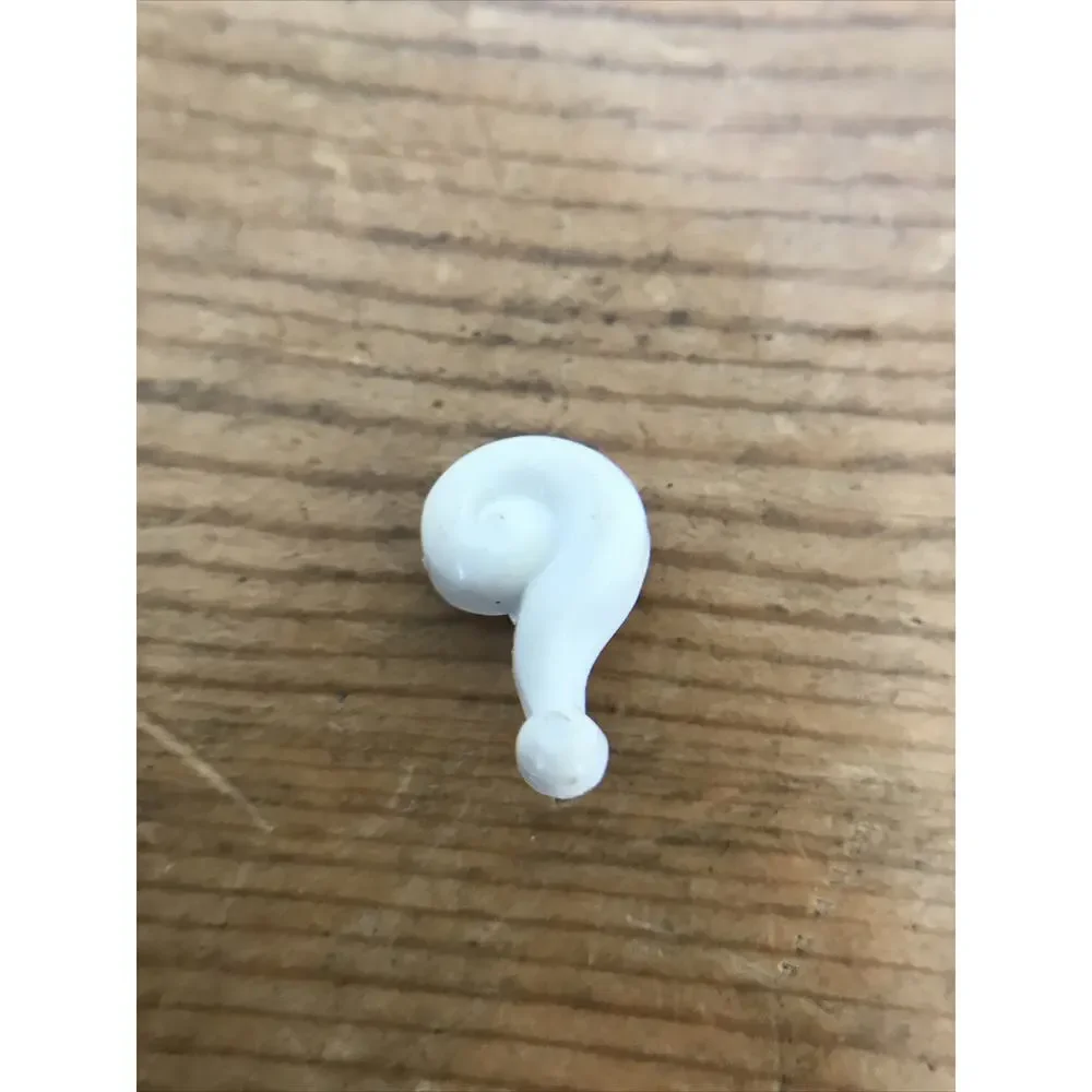 Vintage Set Lot 4 60s 70s Riddler Question Mark Mod White Plastic Buttons 2.5cm
